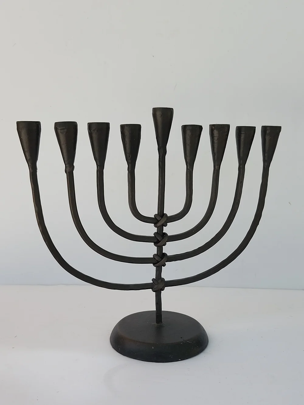 CRATE & BARREL HEAVY METAL MENORAH